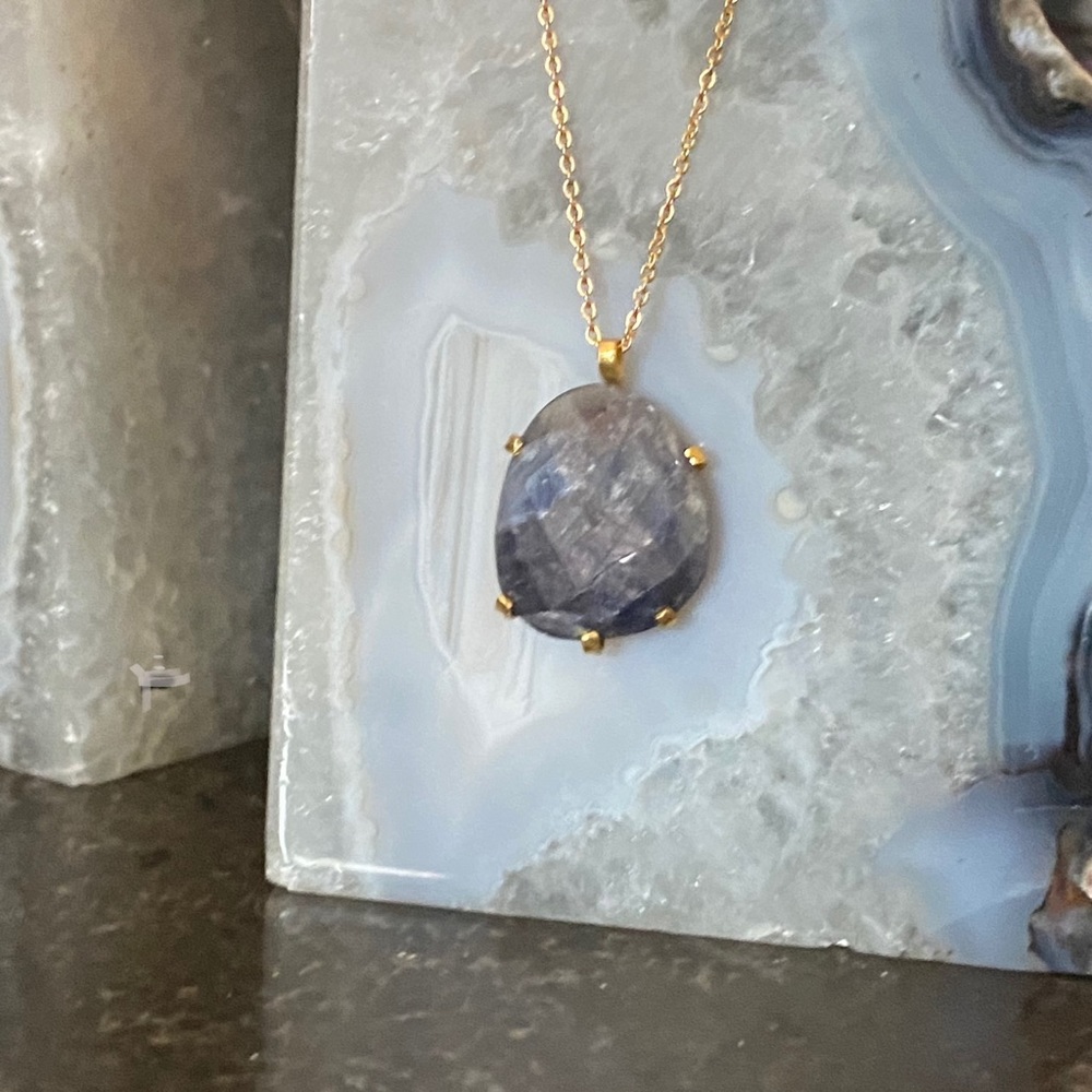 🌟HOST PICK🌟 NWT Lucky Brand Genuine Sapphire Pendant - Picture 5 of 12